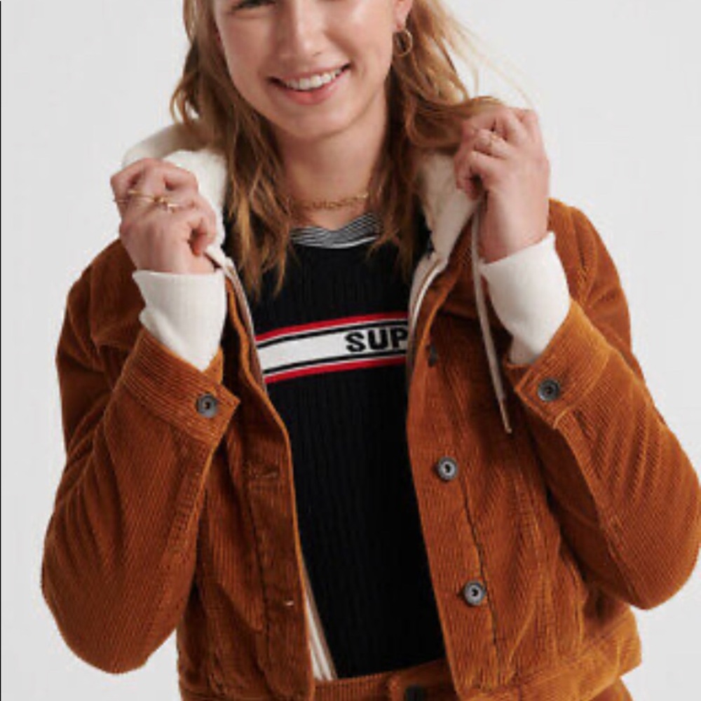 Superdry Vintage Lined Camel Corduroy Jacket